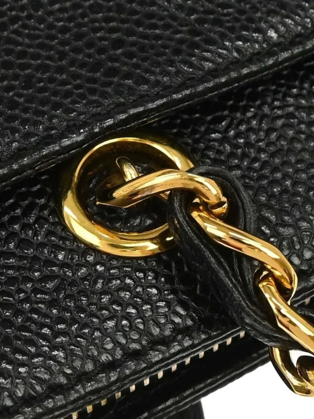 Chanel Black Calfskin Tote Chain Handbag 188833